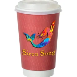 Waves Full Color Insulated Paper Cup with Lid - 16 oz.