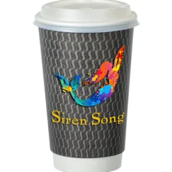 Waves Full Color Insulated Paper Cup with Lid - 16 oz.
