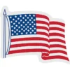 Waving Flag Sticker - Adhesive on Back