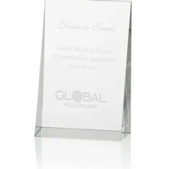 Wedge Crystal Award - 7 inches