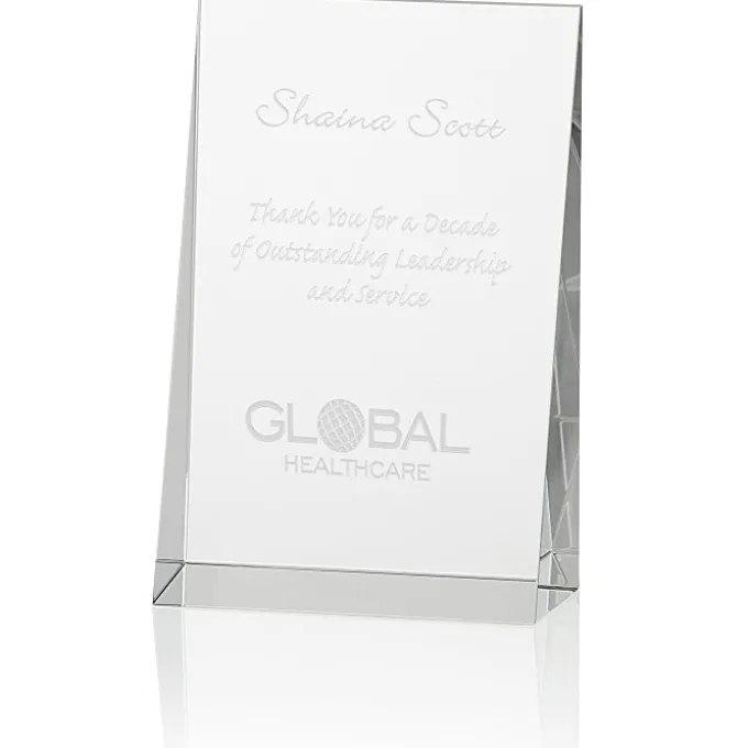 Wedge Crystal Award - 7 inches