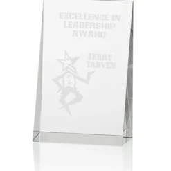 Wedge Crystal Award - 5 inches