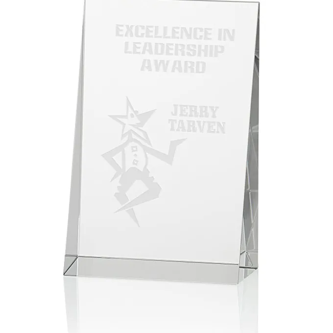 Wedge Crystal Award - 5 inches