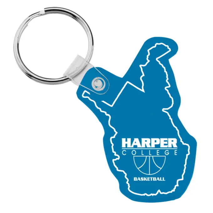 West Virginia Soft Keychain - Translucent