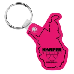 West Virginia Soft Keychain - Translucent