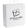 White Kraft Paper Shopping Bag - 18-3/4 inches x 18 inches - 24 hr