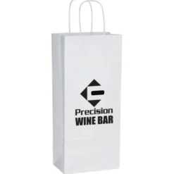 White Kraft Shopping Bag - 13 inches x 5 1/2 inches