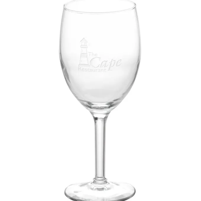 Wine Glass - 8 oz - Deep Etch
