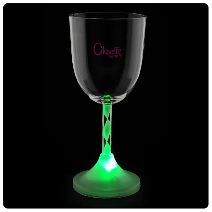 Wine Glass with Light-Up Spiral Stem - 10 oz. - 24 hr