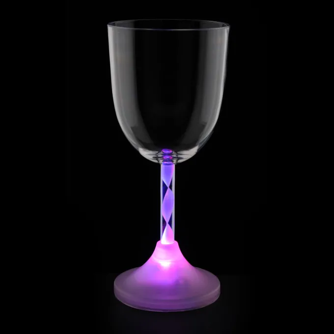 Wine Glass with Light-Up Spiral Stem - 10 oz. - 24 hr