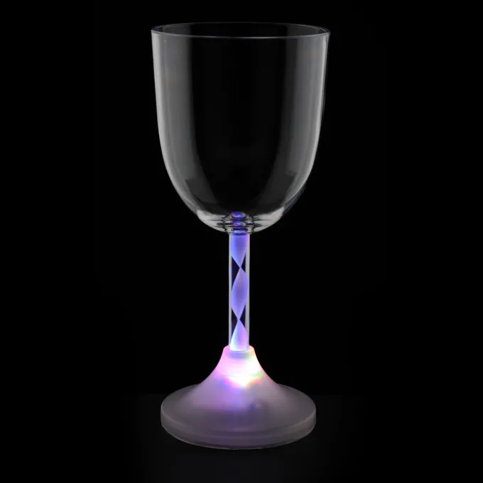 Wine Glass with Light-Up Spiral Stem - 10 oz. - 24 hr