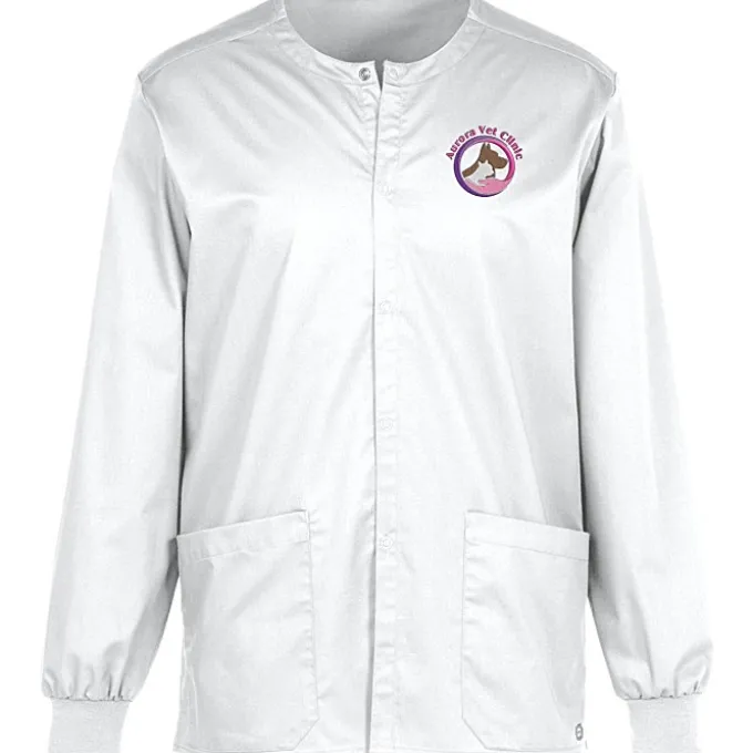 Wink Mechanical Stretch Snap Front Scrub Jacket