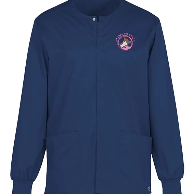 Wink Mechanical Stretch Snap Front Scrub Jacket