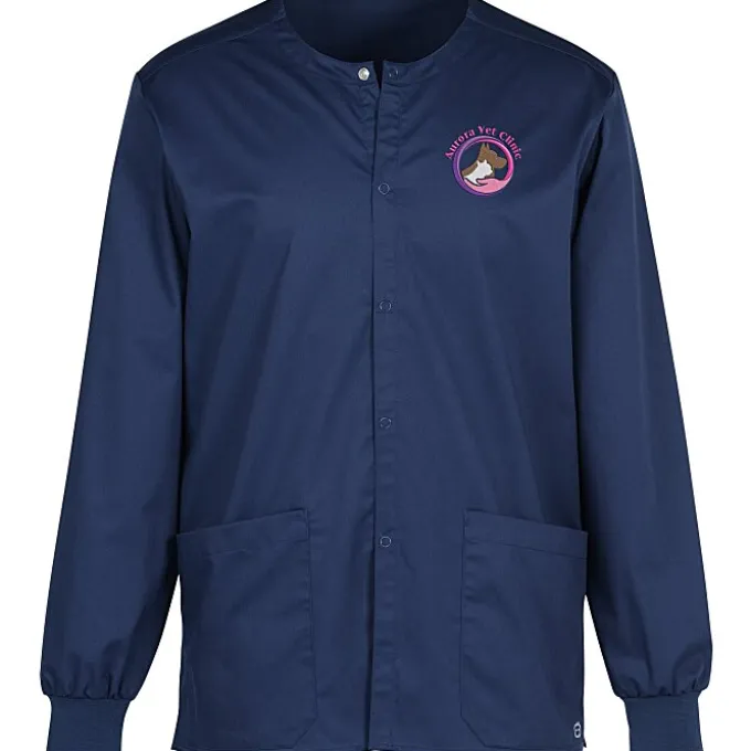 Wink Mechanical Stretch Snap Front Scrub Jacket