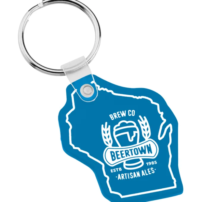 Wisconsin Soft Keychain - Translucent
