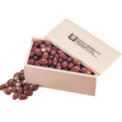 Wooden Box with Almonds