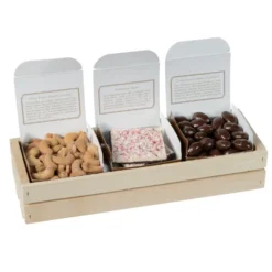 Wooden Crate with Sweet & Crunchy Favorites