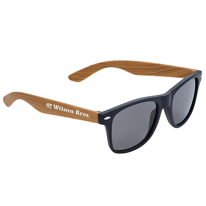 Wood Grain Beach Sunglasses - Sides