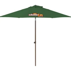 Wood Look Tilting Market Umbrella - 9 foot Arc