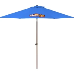 Wood Look Tilting Market Umbrella - 9 foot Arc