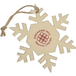 Wood Ornament - Snowflake - 24 hr