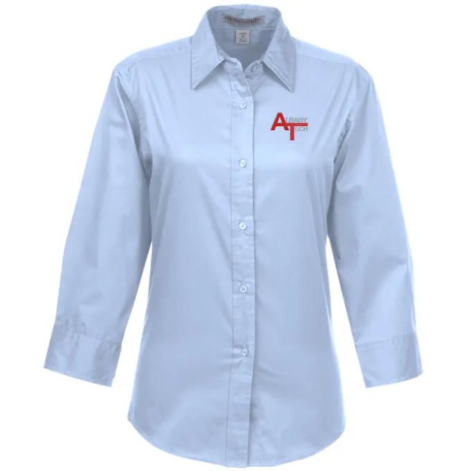 Workplace Easy Care 3/4 Sleeve Twill Shirt - Ladies'