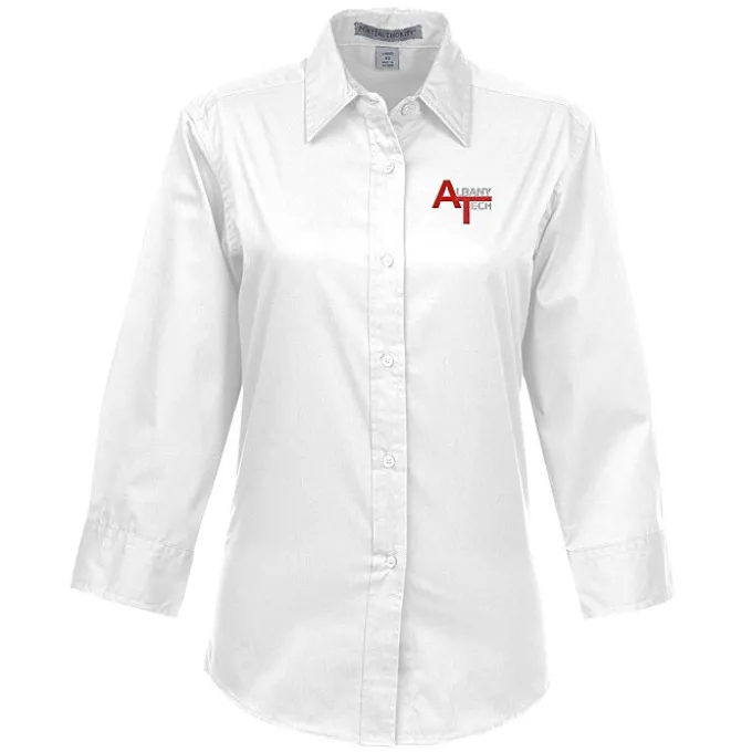 Workplace Easy Care 3/4 Sleeve Twill Shirt - Ladies'