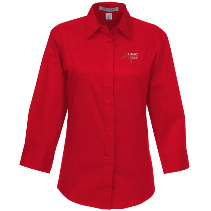 Workplace Easy Care 3/4 Sleeve Twill Shirt - Ladies'