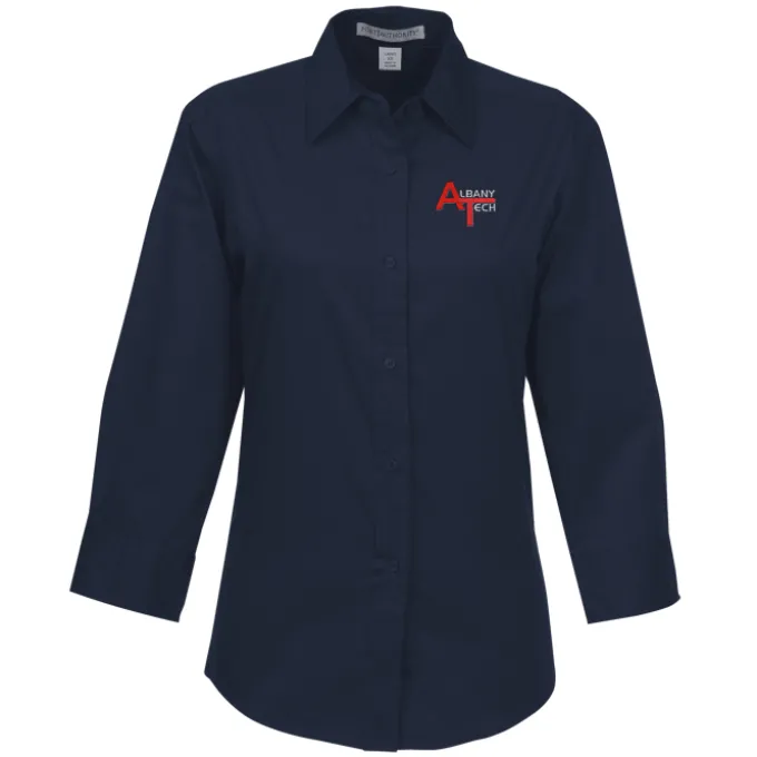 Workplace Easy Care 3/4 Sleeve Twill Shirt - Ladies'