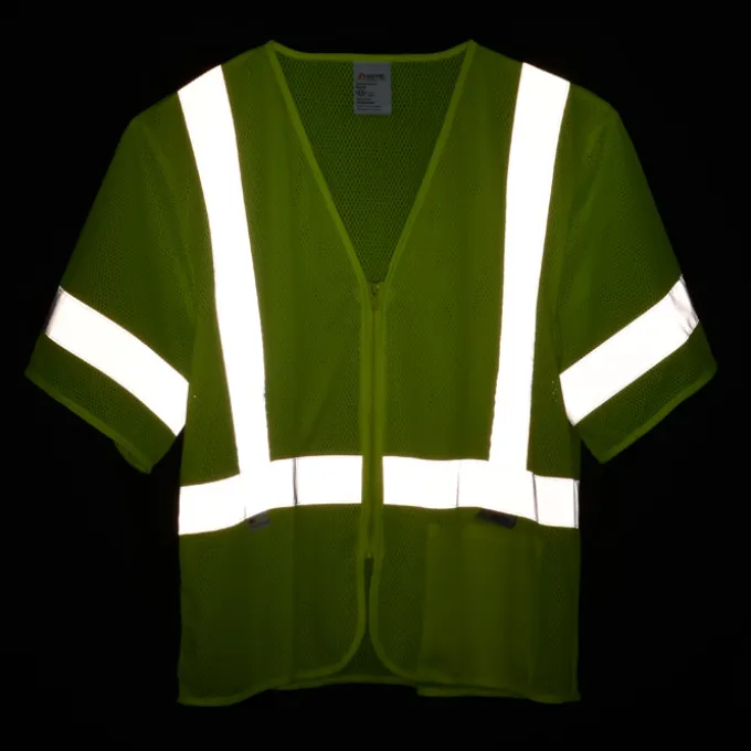 Xtreme Visibility Short Sleeve Zip Vest