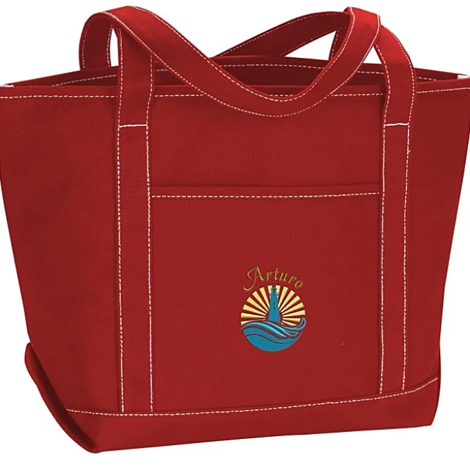 Yacht Tote - 13 inches x 20 inches - Embroidered