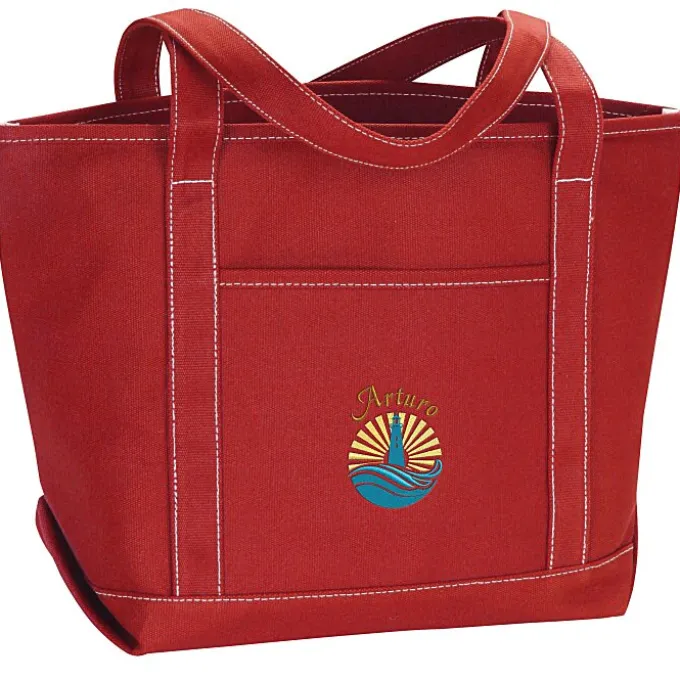 Yacht Tote - 13 inches x 20 inches - Embroidered