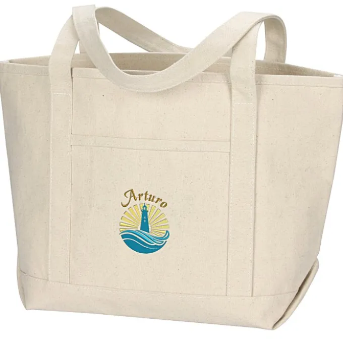 Yacht Tote - 13 inches x 20 inches - Embroidered