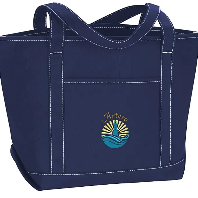 Yacht Tote - 13 inches x 20 inches - Embroidered