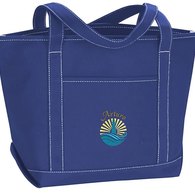 Yacht Tote - 13 inches x 20 inches - Embroidered