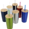Yowie Vacuum Tumbler with Bamboo Lid & Straw - 18 oz