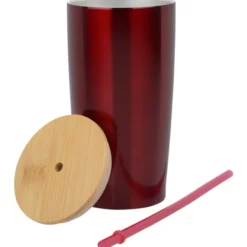 Yowie Vacuum Tumbler with Bamboo Lid & Straw - 18 oz