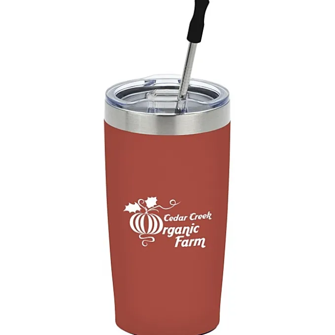 Yowie Vacuum Tumbler with Stainless Straw Set - 18 oz - Powder Coat
