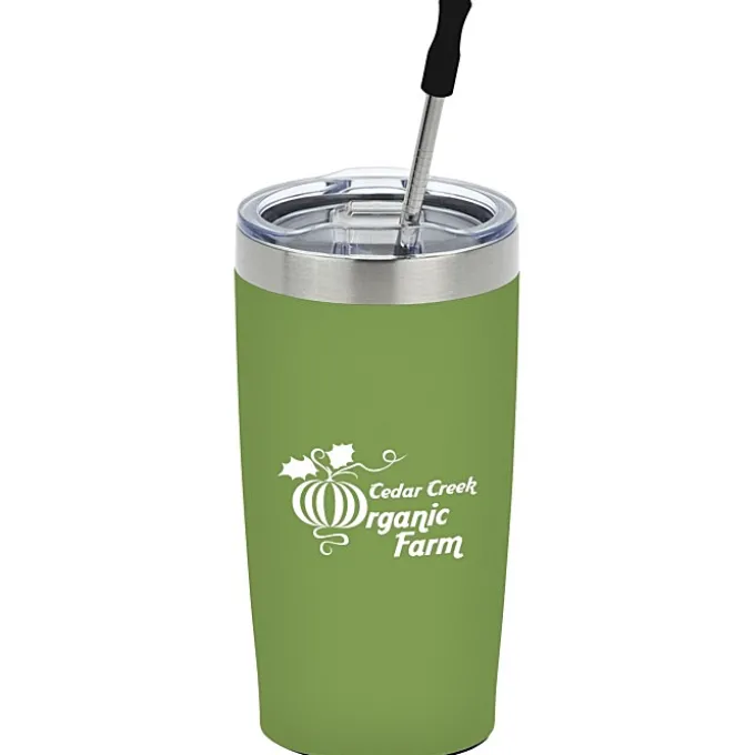Yowie Vacuum Tumbler with Stainless Straw Set - 18 oz - Powder Coat