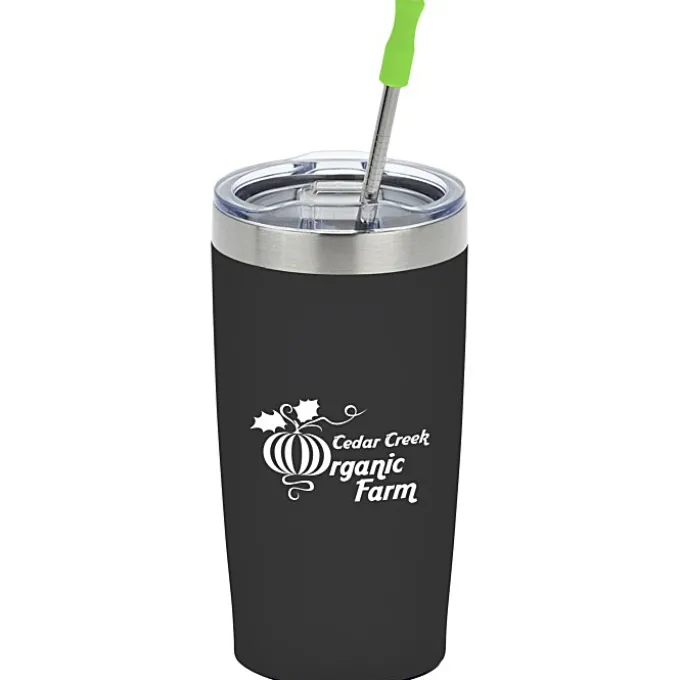 Yowie Vacuum Tumbler with Stainless Straw Set - 18 oz - Powder Coat