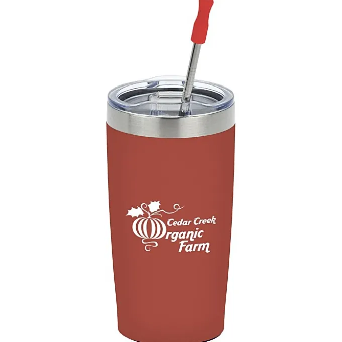 Yowie Vacuum Tumbler with Stainless Straw Set - 18 oz - Powder Coat