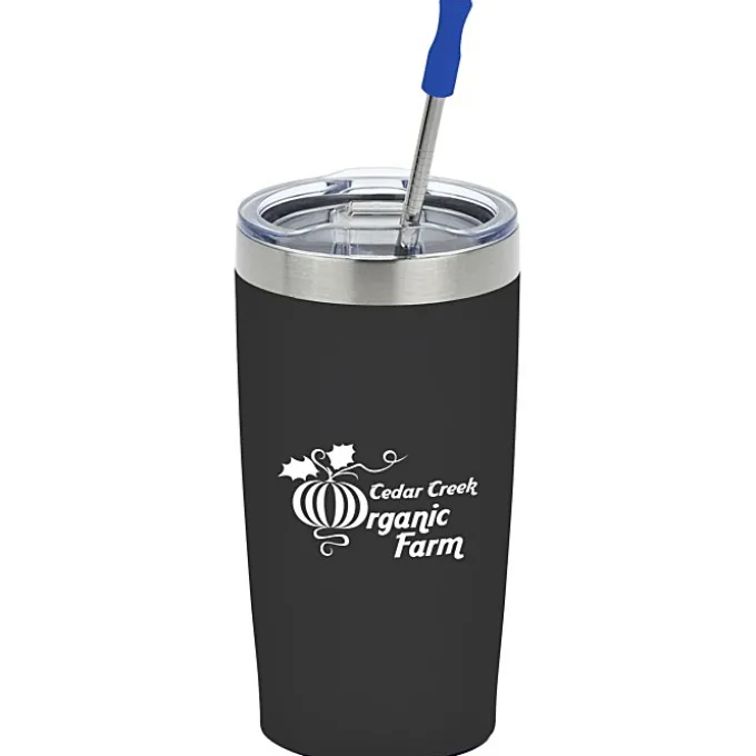 Yowie Vacuum Tumbler with Stainless Straw Set - 18 oz - Powder Coat