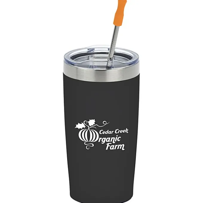 Yowie Vacuum Tumbler with Stainless Straw Set - 18 oz - Powder Coat