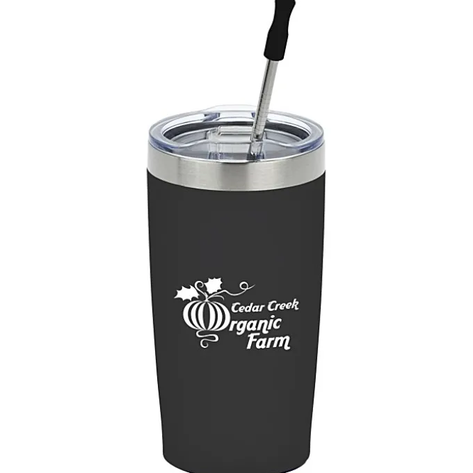 Yowie Vacuum Tumbler with Stainless Straw Set - 18 oz - Powder Coat
