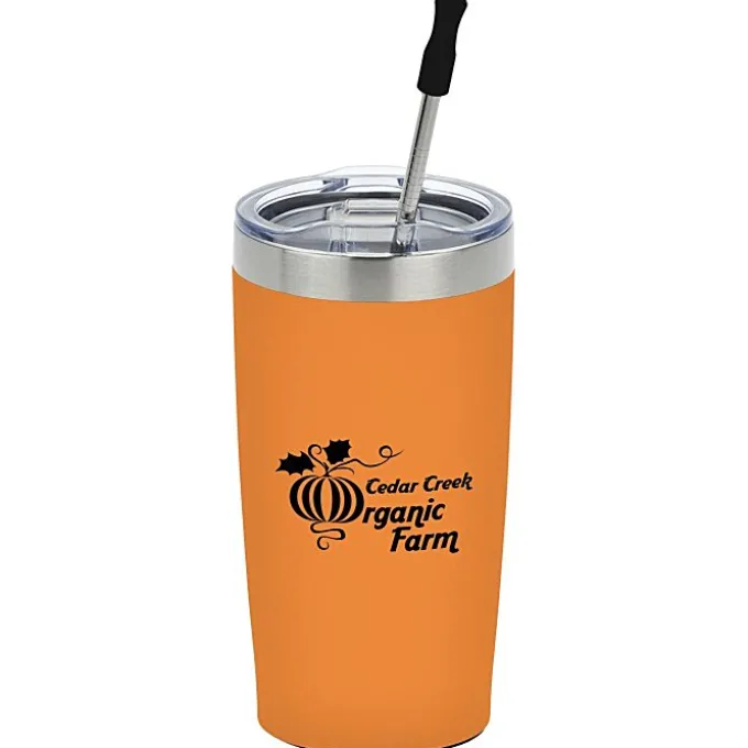 Yowie Vacuum Tumbler with Stainless Straw Set - 18 oz - Powder Coat