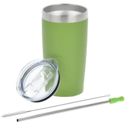 Yowie Vacuum Tumbler with Stainless Straw Set - 18 oz - Powder Coat