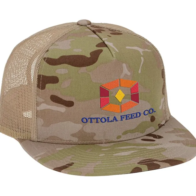 Yupoong Five Panel Classic Mesh Trucker Cap - Camo