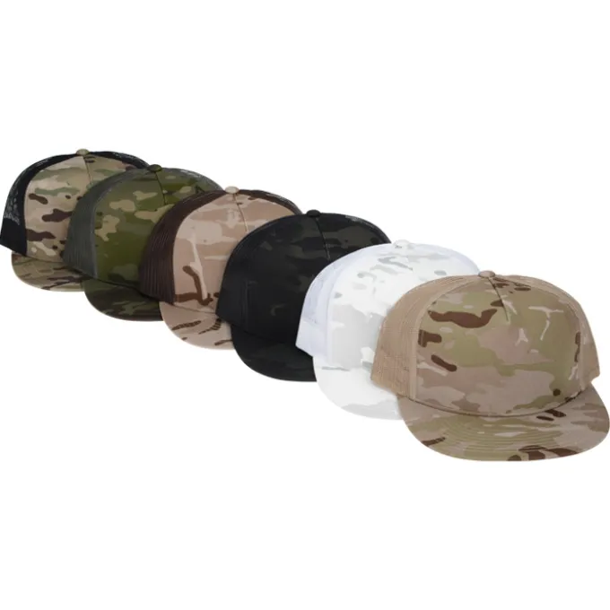 Yupoong Five Panel Classic Mesh Trucker Cap - Camo