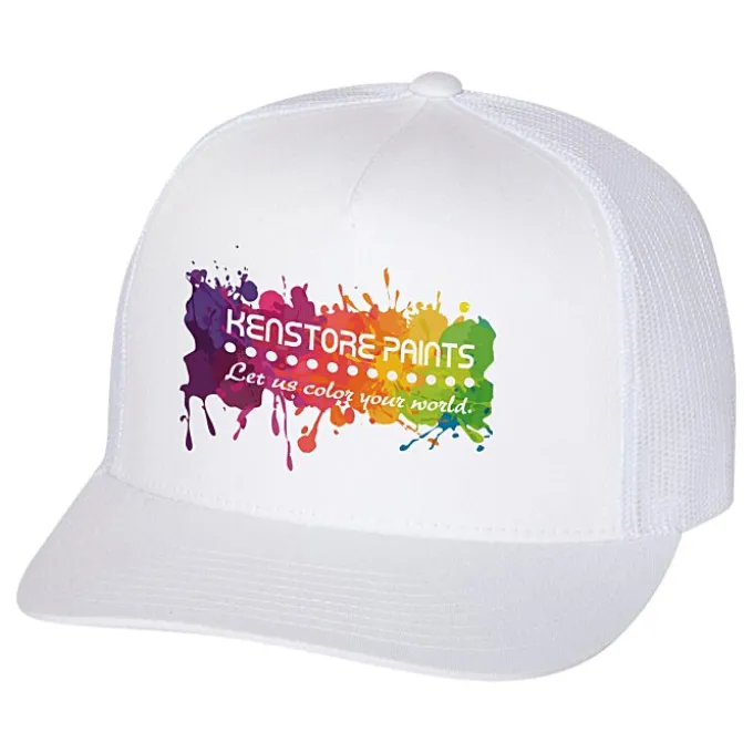 Yupoong Five Panel Classic Mesh Trucker Cap - Full Color