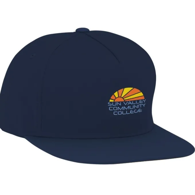 Yupoong Five Panel Flat Bill Cap